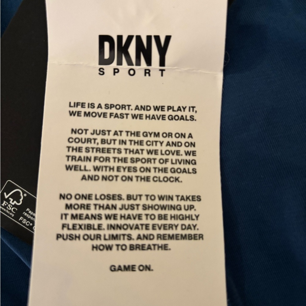 DKNY Teal Long-Sleeve Relaxed Pullover Round Neckline Deep V Cutout in Back - Picture 10 of 17